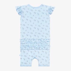 Posh Peanut Grace Ruffled Cap Sleeve Short Romper